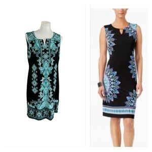 JM Collection  printed sheath dress